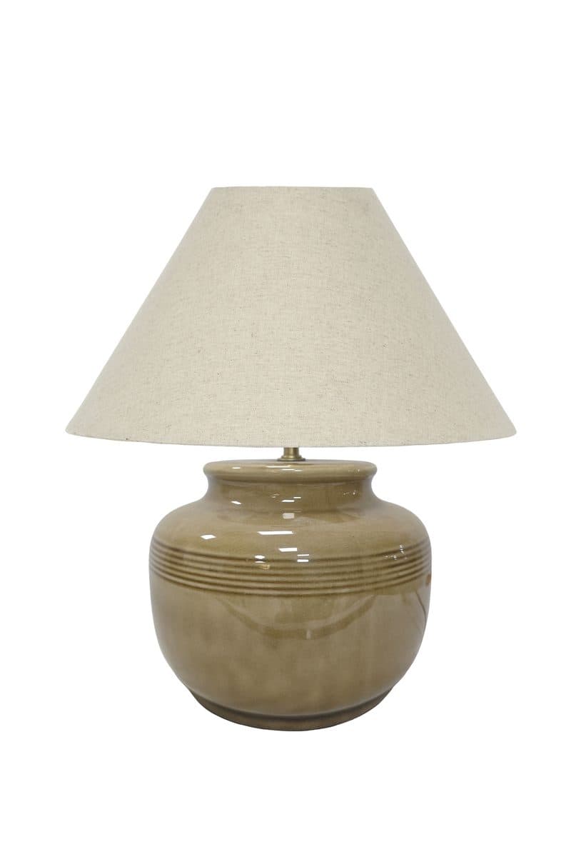Stoneware Pot Lamp