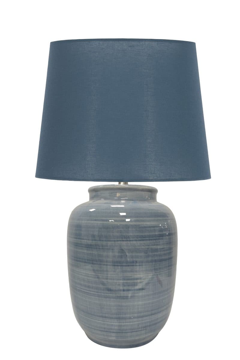 Blue Stripe Urn Lamp