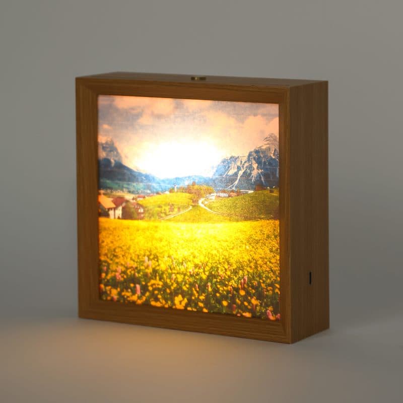 Wood Box LED Light Frame