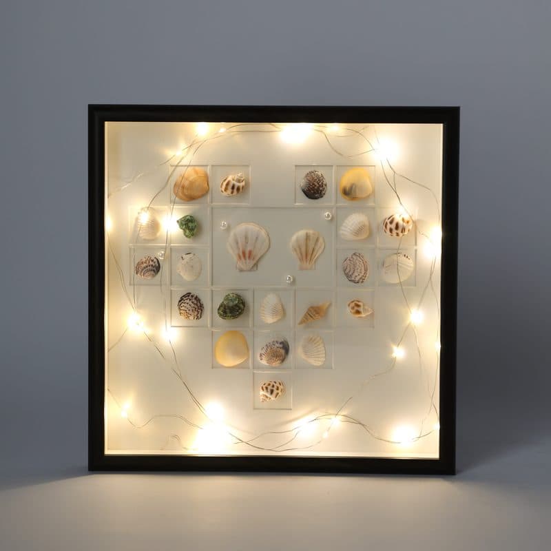 Shell Heart LED Shadow Box