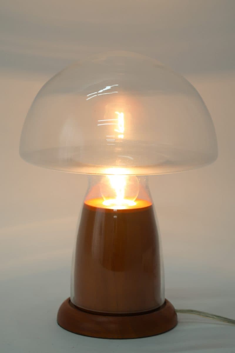 Mushroom Glass Table Lamp