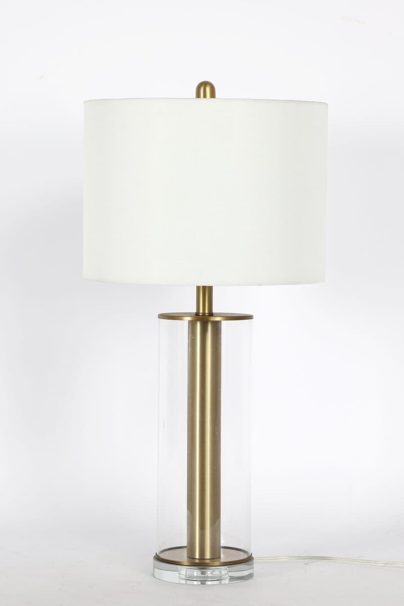 Crystal Cylinder Table Lamp