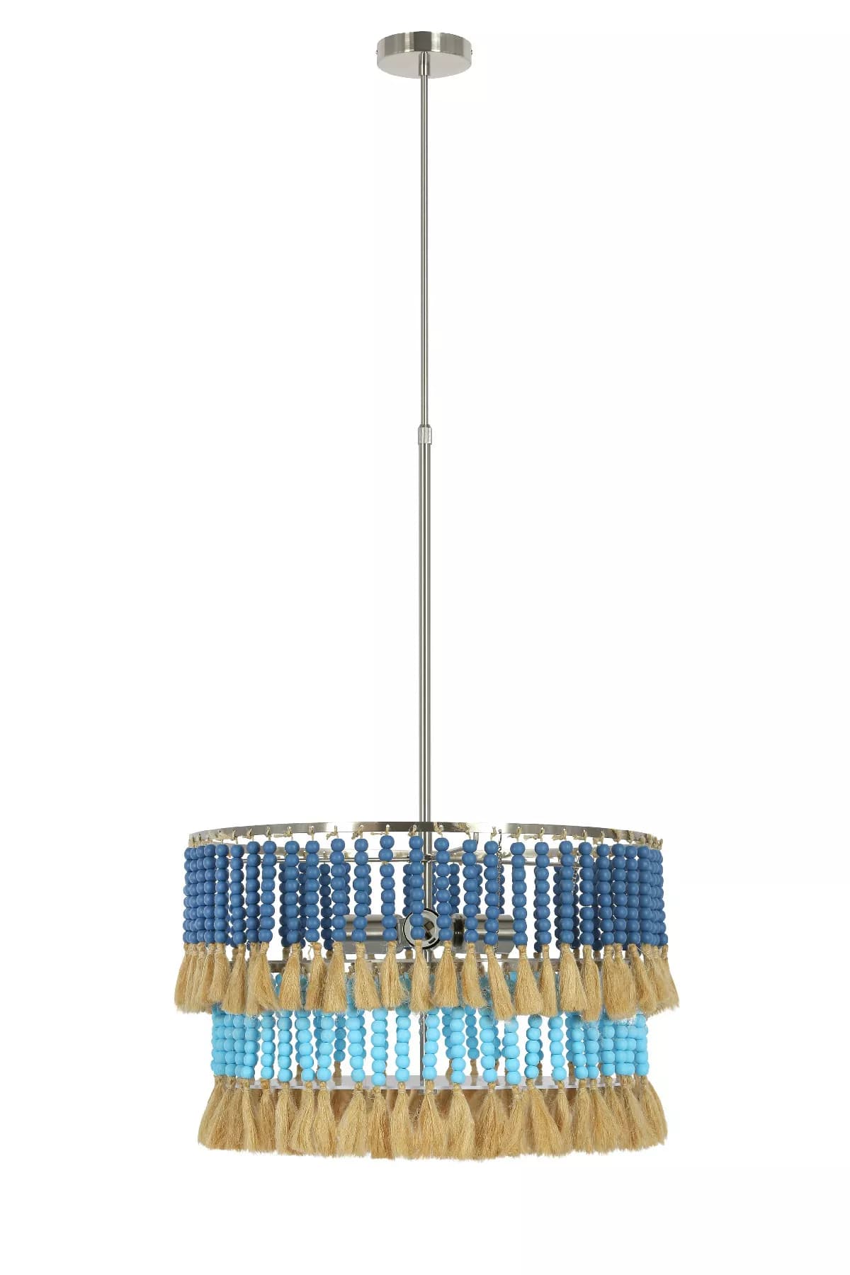 Blue Bead Tassel Pendant