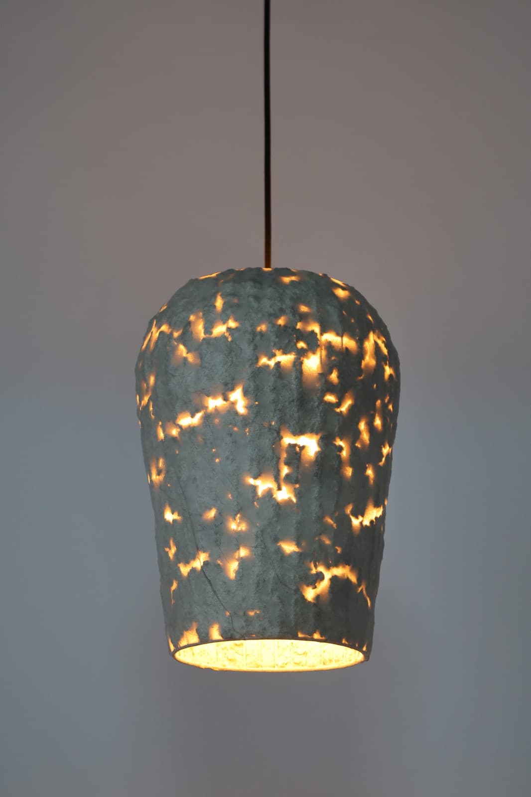 Papier-Mâché Glow Pendant